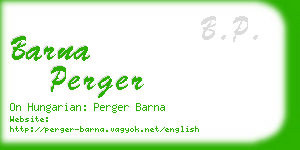 barna perger business card